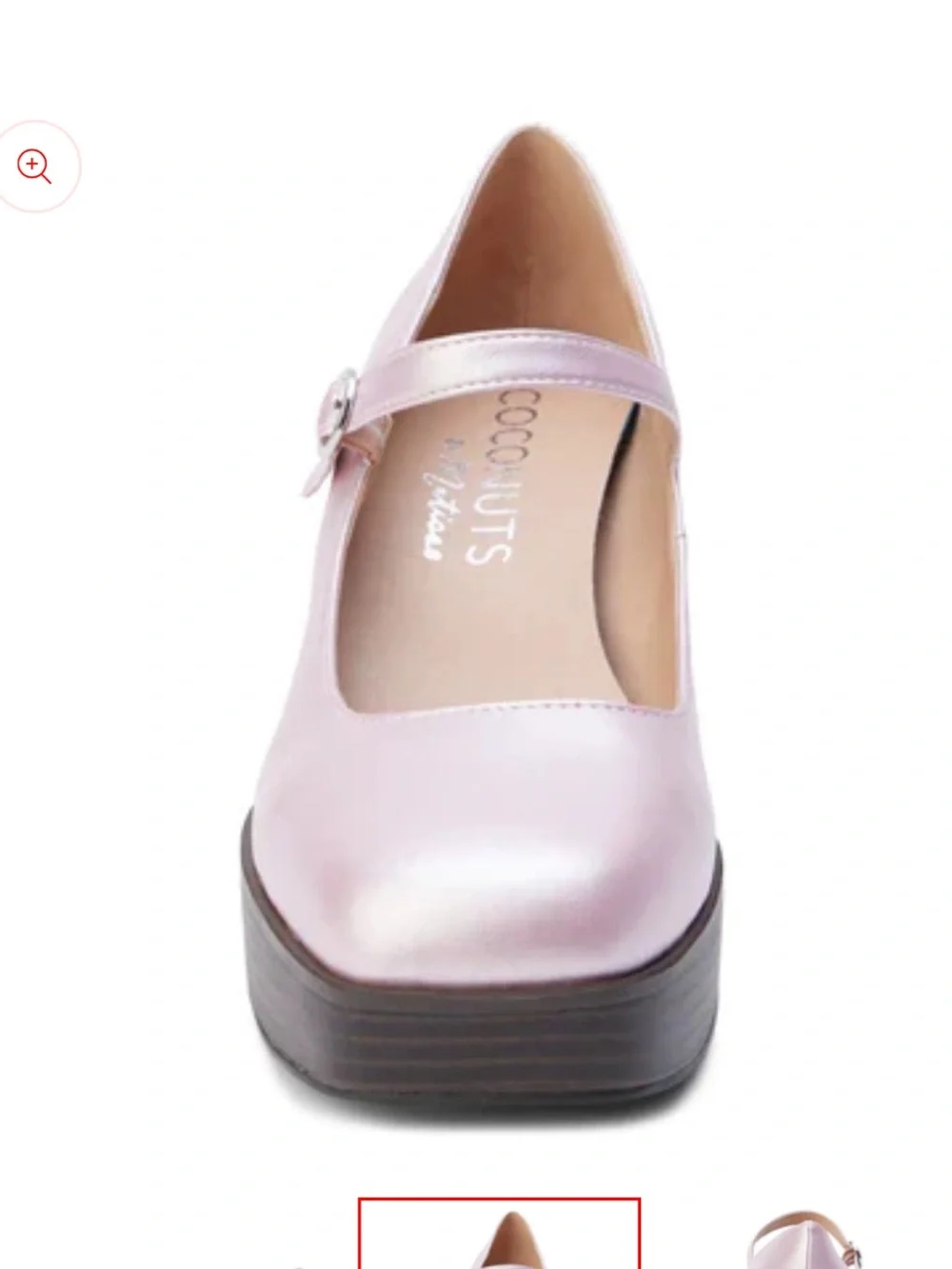 Matisse Matilda Platform Mary Jane Heels Rose Metallic Sz 7